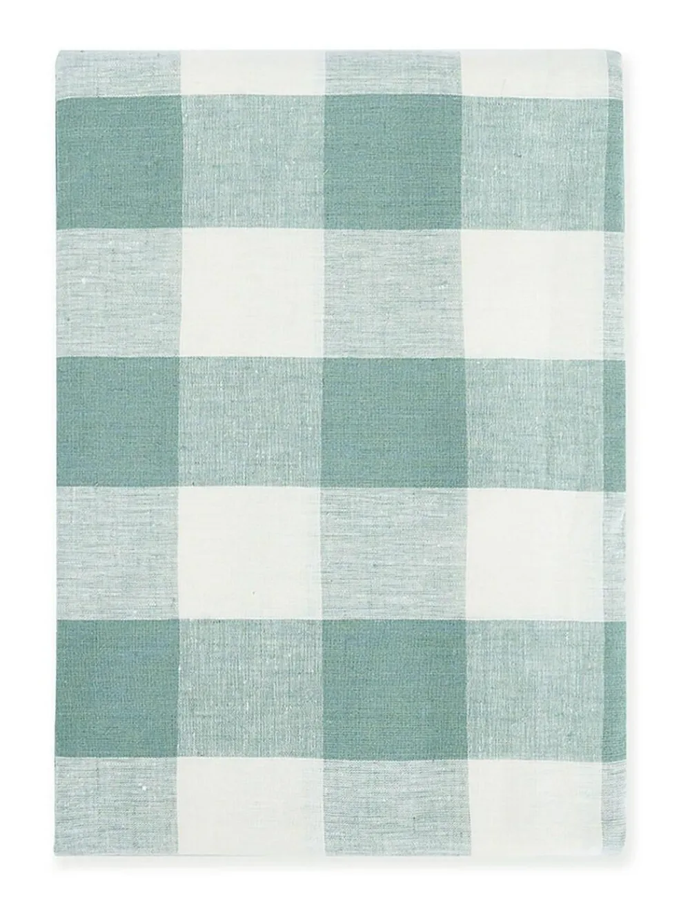 Hot Sophie Allport Teal Blue Gingham Linen Tablecloth