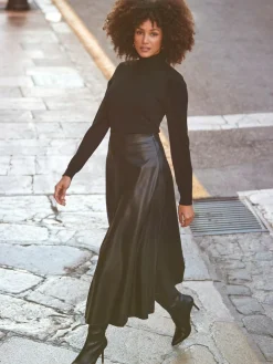 Sosandar Faux Leather Midaxi Skirt^Women Skirts|Occasionwear