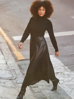 Sosandar Faux Leather Midaxi Skirt^Women Skirts|Occasionwear