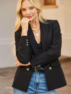 Hot Sosandar Black Fitted Blazer