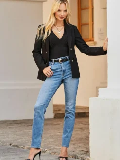 Hot Sosandar Black Fitted Blazer