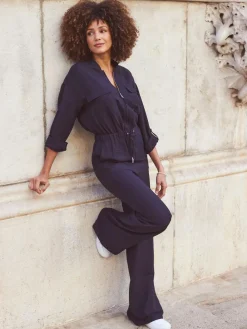 Sosandar Blue Drawstring Waist Jumpsuit^Women Jumpsuits & Playsuits