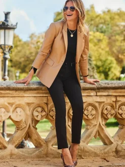 Sosandar Faux Leather Blazer^Women Blazers|Suits & Tailoring