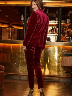 Sosandar Red Velvet Tailored Blazer^Women Blazers|Suits & Tailoring