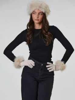 South Beach Faux Fur Hat And Glove Set^Women Hats, Gloves & Scarves|Hats, Gloves & Scarves