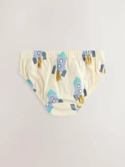 New Next 100% Cotton Printed Briefs 5 Pack (1.5-10yrs) Space Print