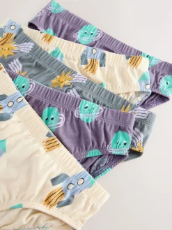 New Next 100% Cotton Printed Briefs 5 Pack (1.5-10yrs) Space Print