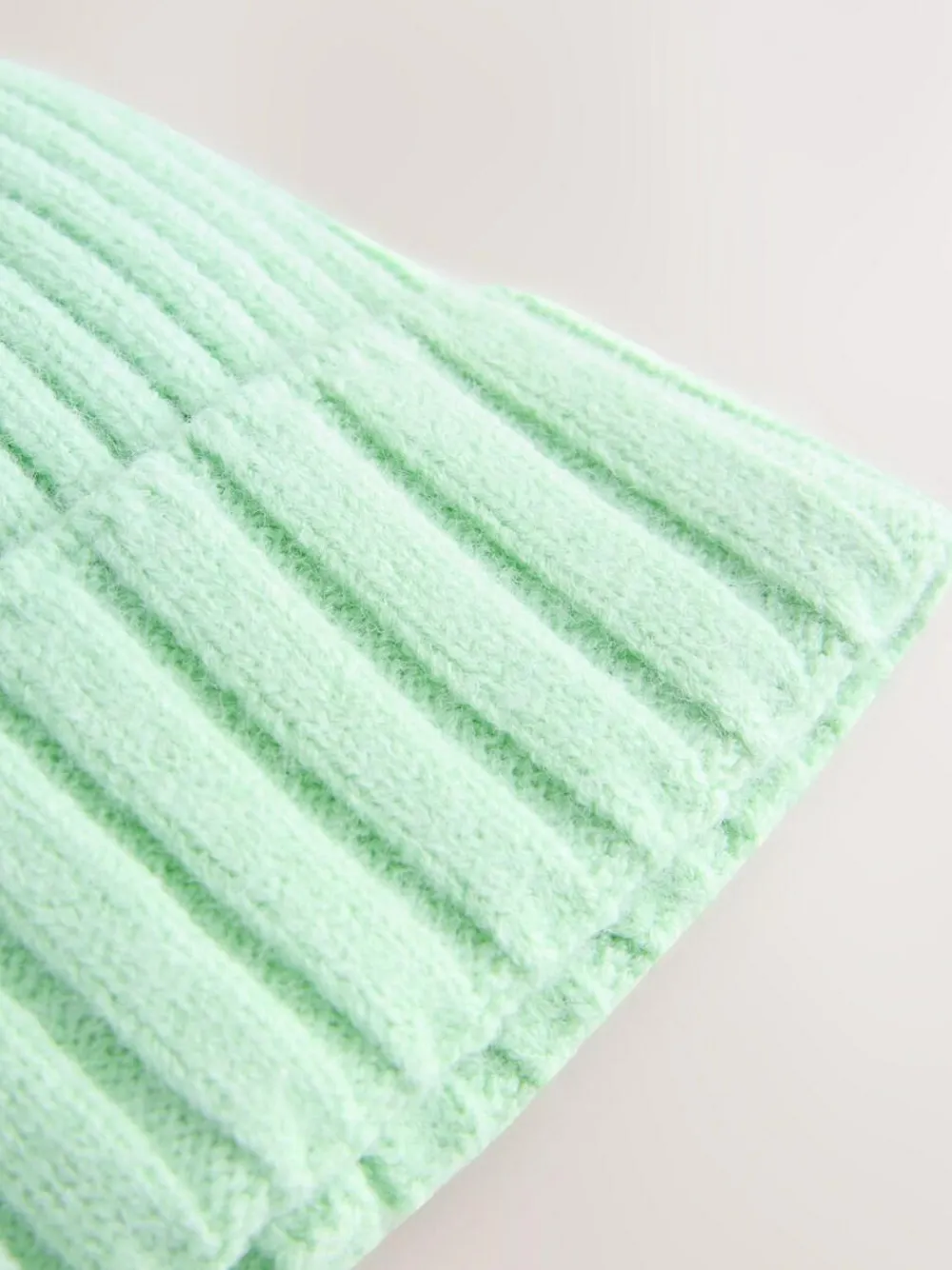 Online Next Spearmint Rib Knit Pom Hat