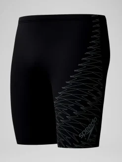 Hot Speedo Black Medley Logo Jammer Swim Shorts