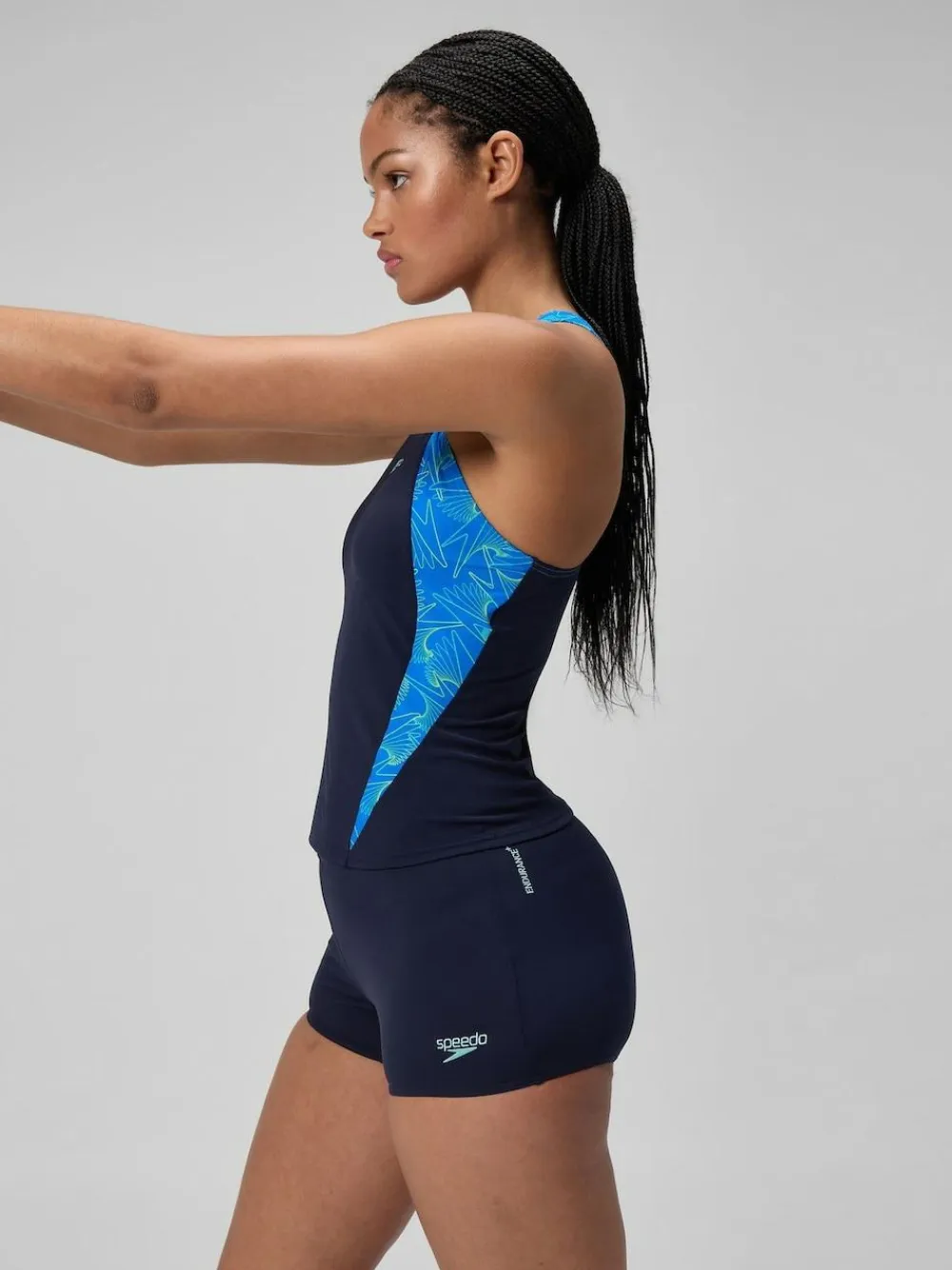 Speedo Blue Hyperboom Splice Tankini