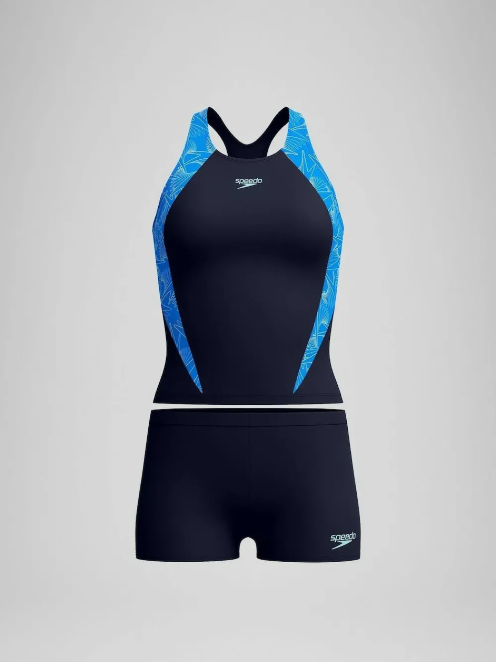 Speedo Blue Hyperboom Splice Tankini