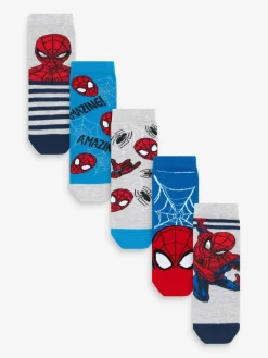 Sale Next Spiderman Character Cotton Rich Socks 5 Pack