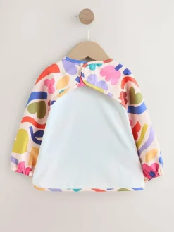 Next Stampy Floral Weaning And Feeding Sleeved Bib^BOY Baby Boys|Baby Boys