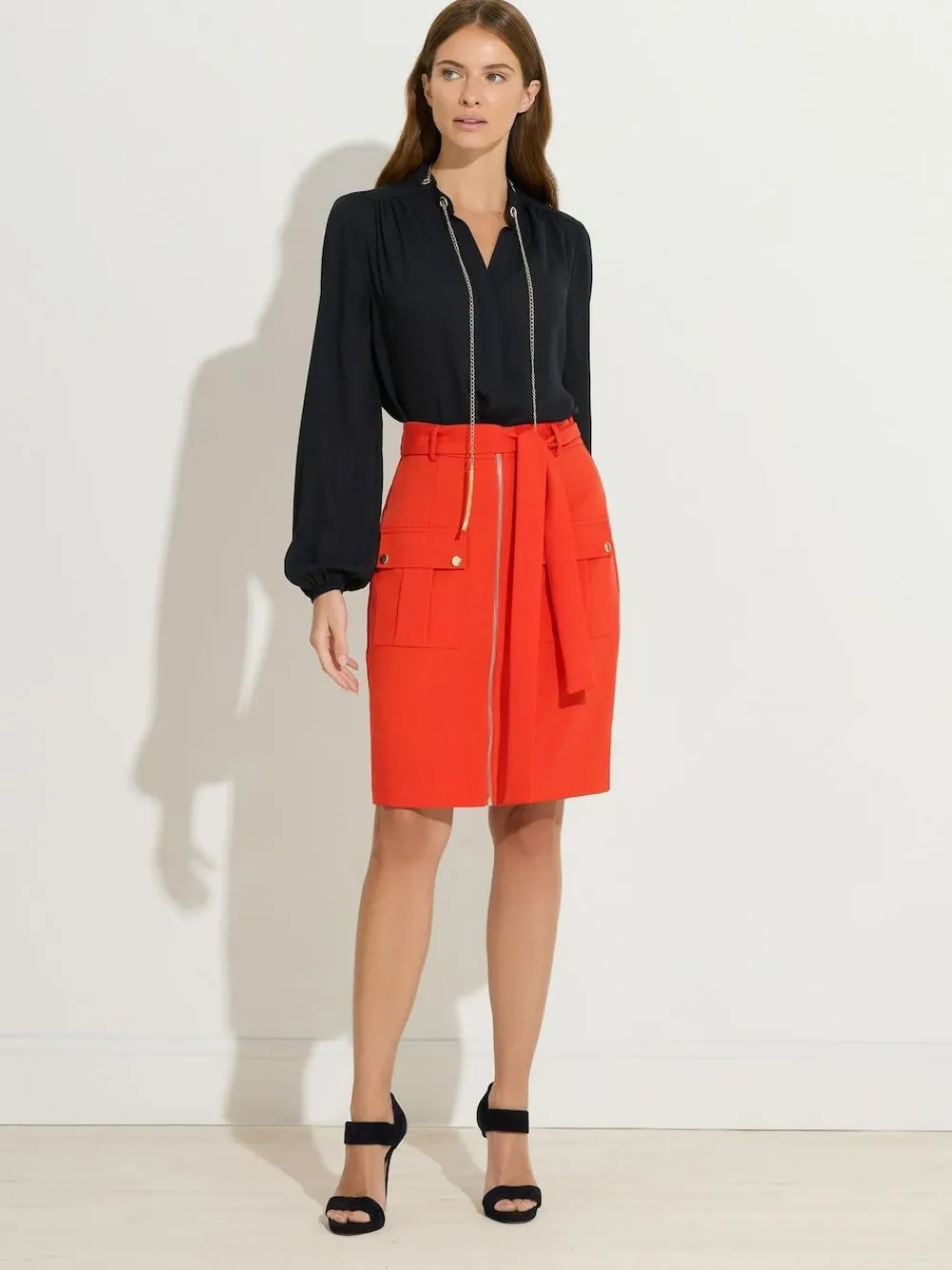 Star by Julien MacDonald Black Chain Detail Blouse^Women Blouses & Shirts