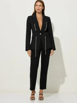 Star by Julien MacDonald Black Diamante Detail Jacket^Women Blazers|Suits & Tailoring