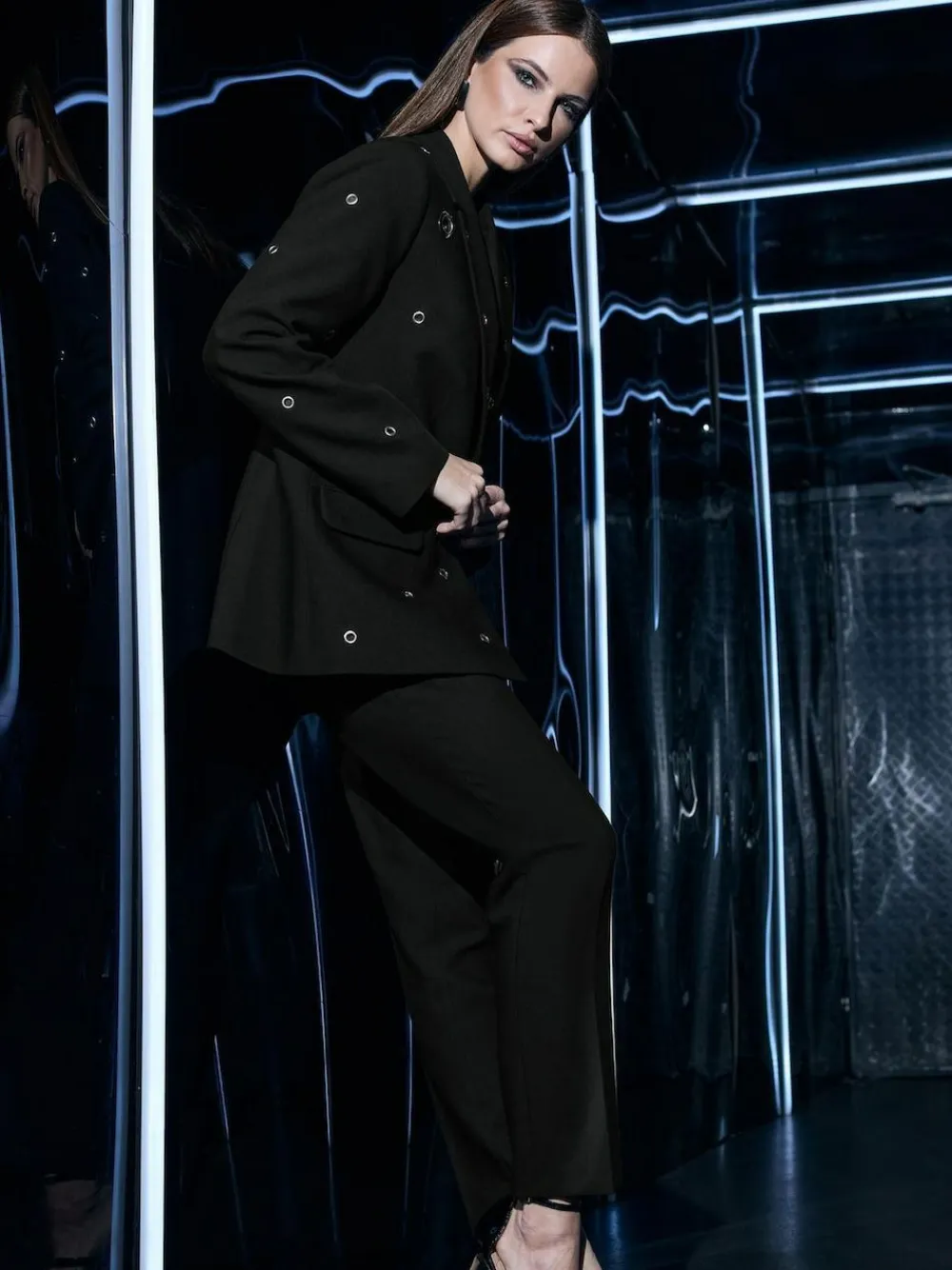 Star by Julien MacDonald Black Eyelet Blazer Jacket^Women Blazers|Suits & Tailoring