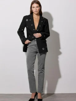 Star by Julien MacDonald Black Eyelet Blazer Jacket^Women Blazers|Suits & Tailoring