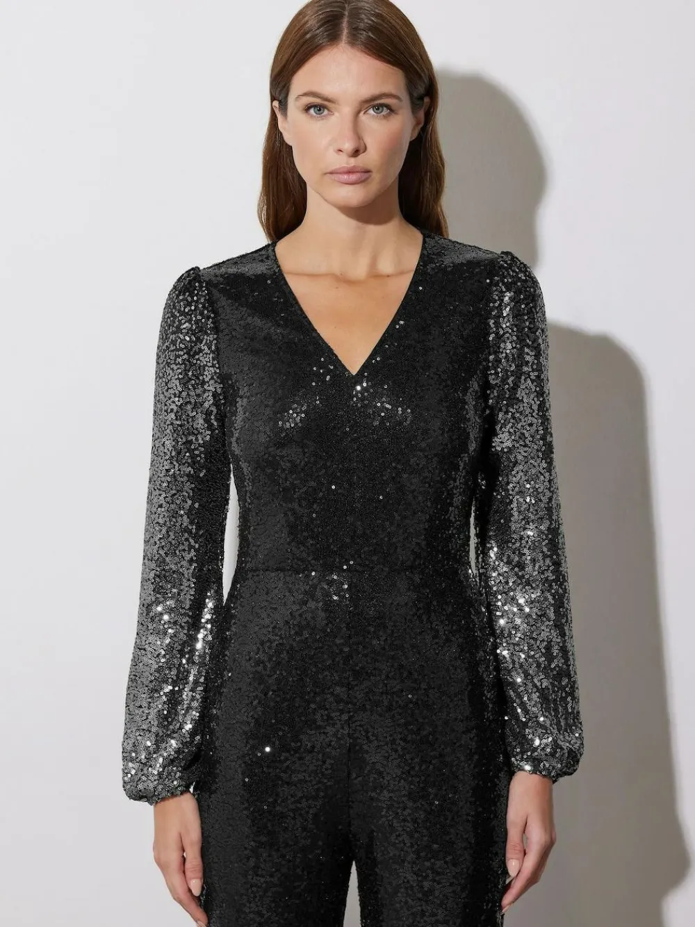 Star by Julien MacDonald Black Sequin Ombre Jumpsuit^Women Jumpsuits & Playsuits
