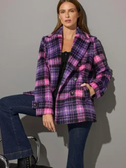 Star by Julien MacDonald Pea Coat Purple