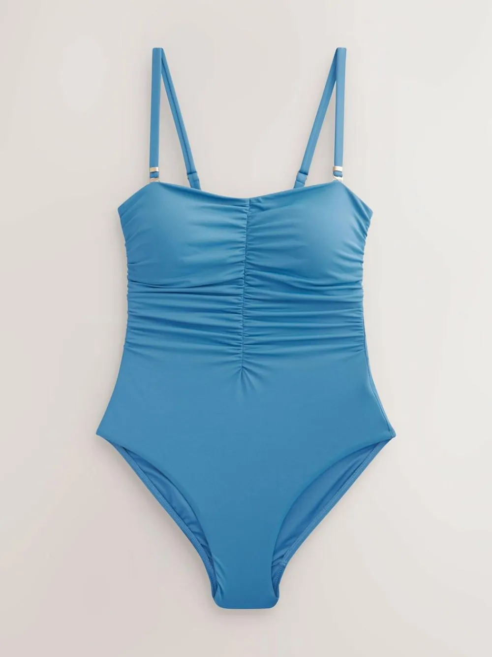 Online Next Steel Blue Shaping Tummy Control Bandeau Swimsuit
