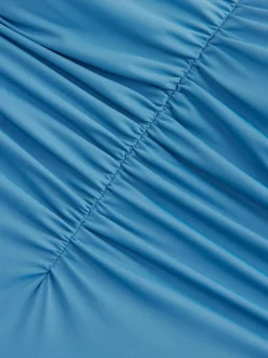 Online Next Steel Blue Shaping Tummy Control Bandeau Swimsuit