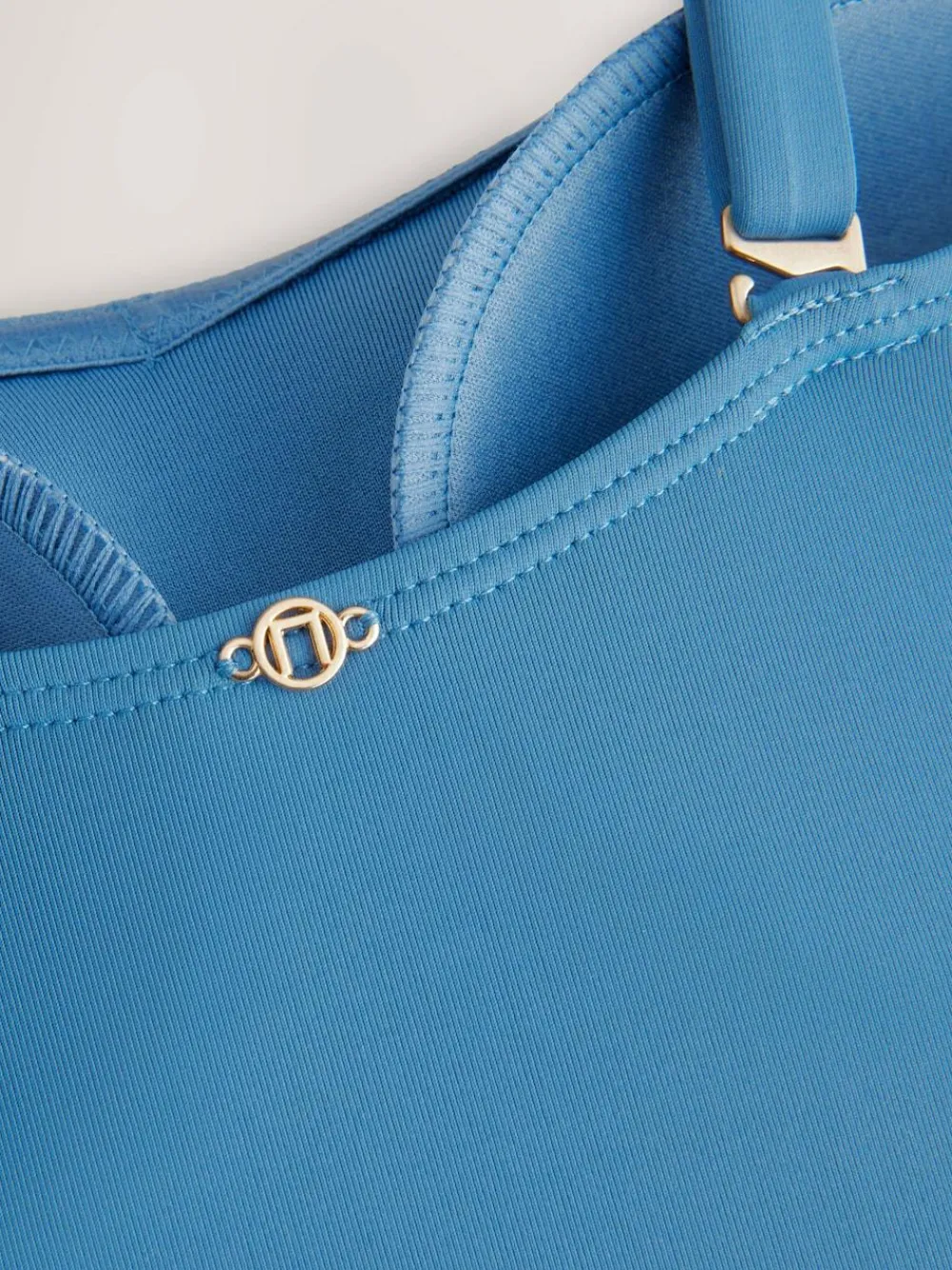 Online Next Steel Blue Shaping Tummy Control Bandeau Swimsuit