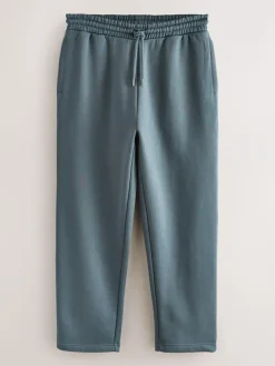 Next Steel Blue Straight Fit Relaxed Fit Brushback Heavyweight Joggers^ Joggers|Joggers
