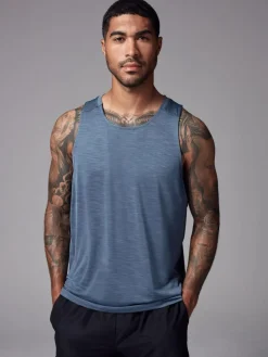 New Next Vest Active Gym Training Top Steel Blue