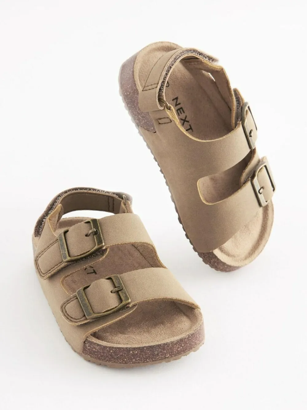 Next Standard Fit (F) Double Buckle Cushioned Footbed Sandals^ Boots