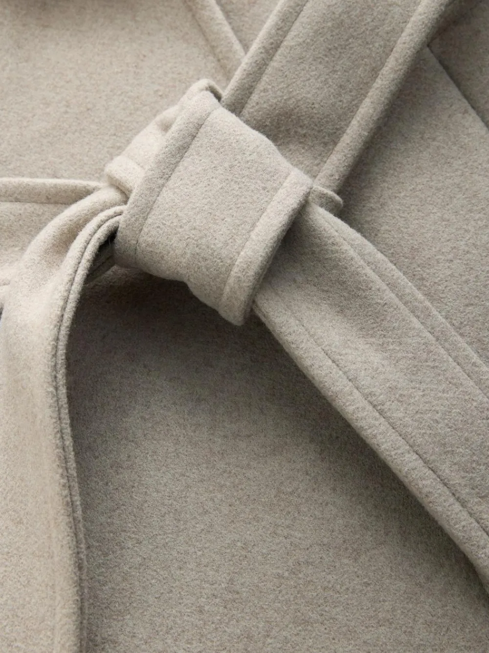 Next Stone Belted Coat with Faux Fur Detachable Collar