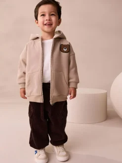 Best Next Borg Lined Zip Through Hoodie (3mths-7yrs) Stone