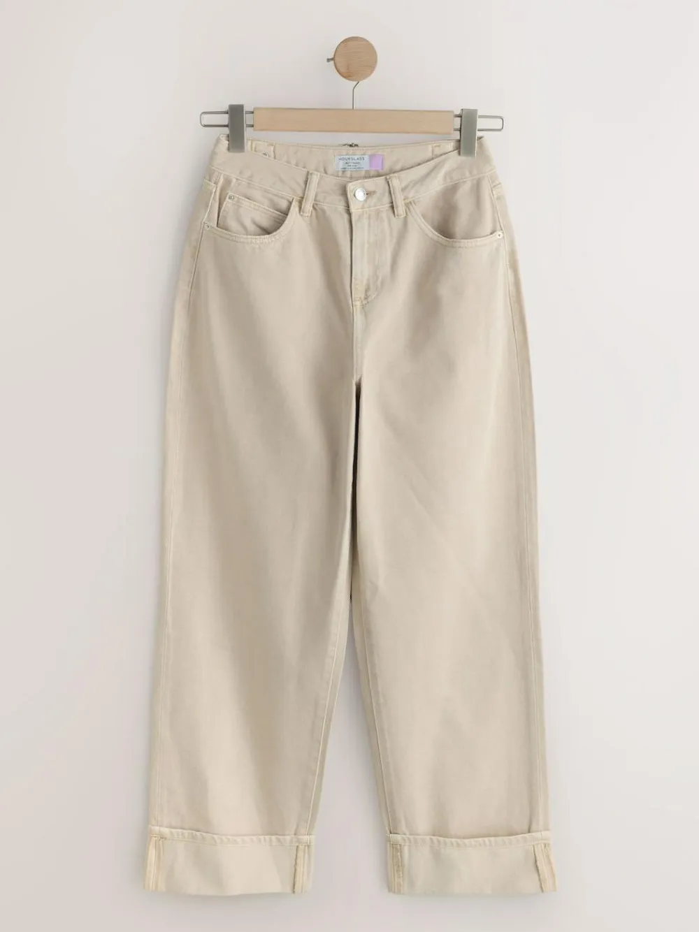 Next Boyfriend Hourglass Wide Leg Mid Rise Turn Up Jeans^Women Jeans|Jeans