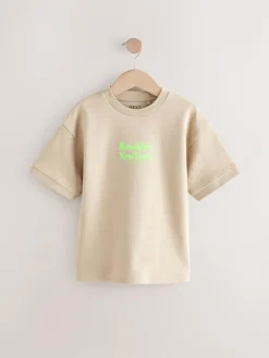 Next Stone Brooklyn Graphic Print Heavyweight Short Sleeve T-Shirt (3-16yrs)^BOY T-Shirts