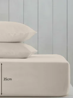 Next Stone Cotton Rich Deep Fitted Bed Sheet^ Bedsheets & Pillow Cases
