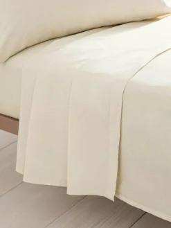 Discount Next Cotton Rich Flat Bed Sheet Stone