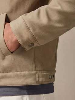 Next Faux Suede Borg Lined Trucker Jacket^ Coats & Jackets|Coats & Jackets