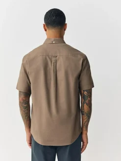 Next Stone Natural Regular Fit Short Sleeve Oxford Shirt^ Shirts