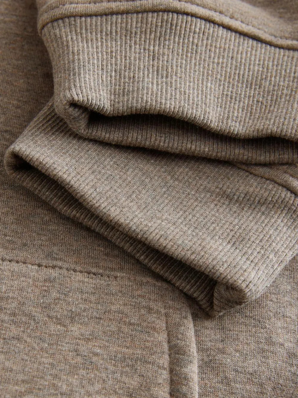 Discount Next Velour Lined Zip Through Hoodie Stone Neutral