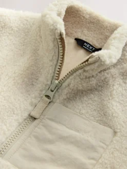 Next Stone Plain Funnel Neck Fleece Zip Through Fleece (3mths-7yrs)^BOY Baby Winter Clothing|Coats, Jackets & Pramsuits