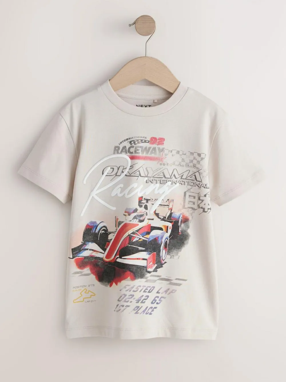 Next Stone Racing Car Regular Fit Short Sleeve Graphic Print T-Shirt (3-16yrs)^BOY T-Shirts