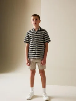Next Stone Regular Fit Chino Linen Shorts (3-16yrs)^BOY Shorts