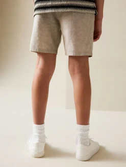 Next Stone Regular Fit Chino Linen Shorts (3-16yrs)^BOY Shorts