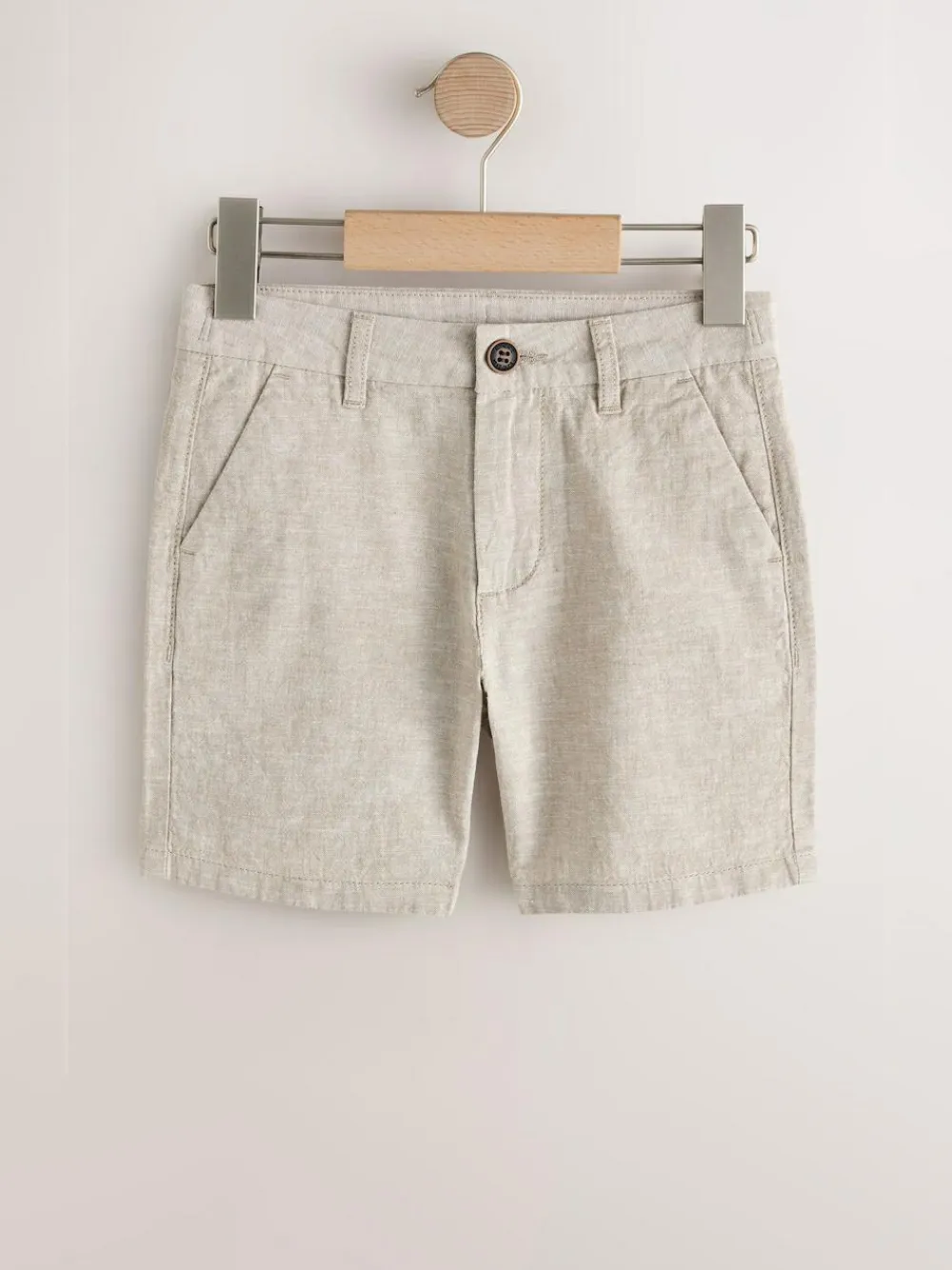 Next Stone Regular Fit Chino Linen Shorts (3-16yrs)^BOY Shorts