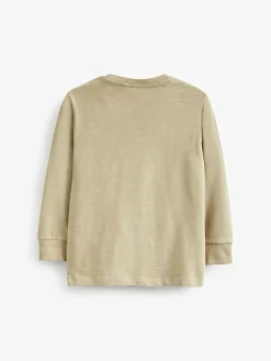 New Next Stone Regular Fit Long Sleeve Cosy T-Shirt (3-16yrs)