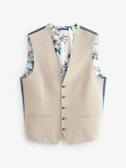 Next Regular Fit Motionflex Stretch Waistcoat Stone