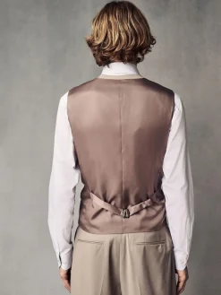 Next Regular Fit Wool Blend Motionflex Waistcoat^ Vests