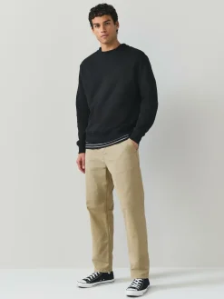 Outlet Next Regular Tapered Fit Authentic Sunbleached Trousers Stone