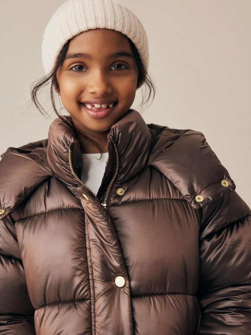 New Next Rib Beanie Hat (3mths-16yrs) Stone