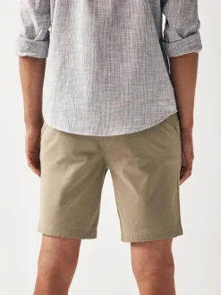 Next Skinny Fit Stretch Chinos Shorts Stone