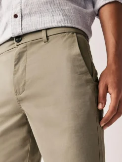 Next Skinny Fit Stretch Chinos Shorts Stone